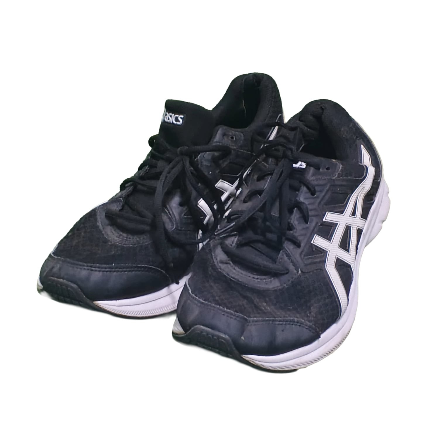 Pre-Loved ASICS Black and White Running/Training Sneakers - Image 2