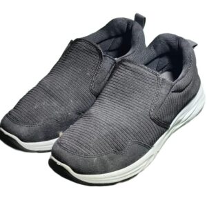 Pre-Loved UNISEX Black Ribbed Knit Slip-On Walking & Casual Shoes
