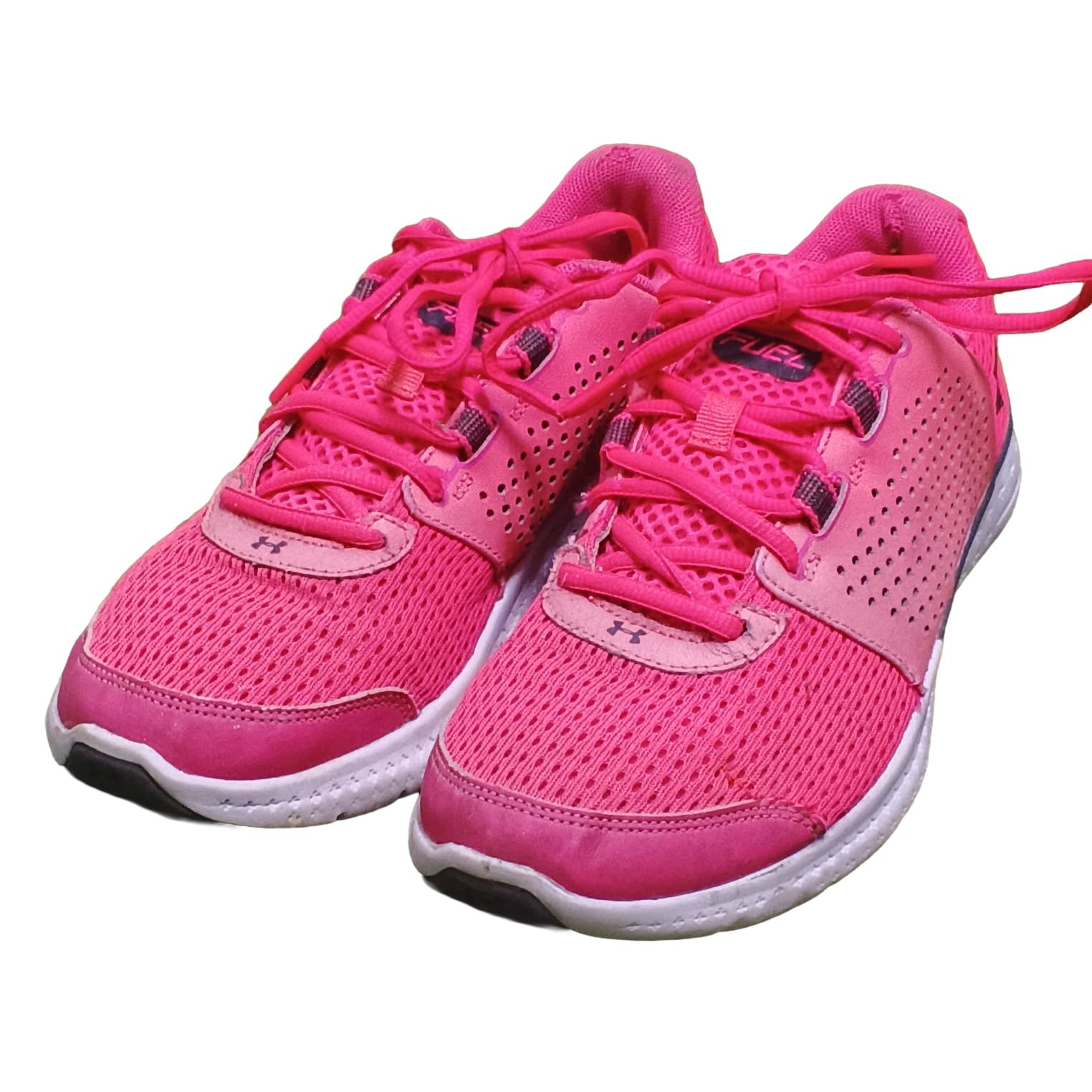 Pre-Loved Women's Under Armour Bright Pink Micro G Fuel Running Shoes - Image 2